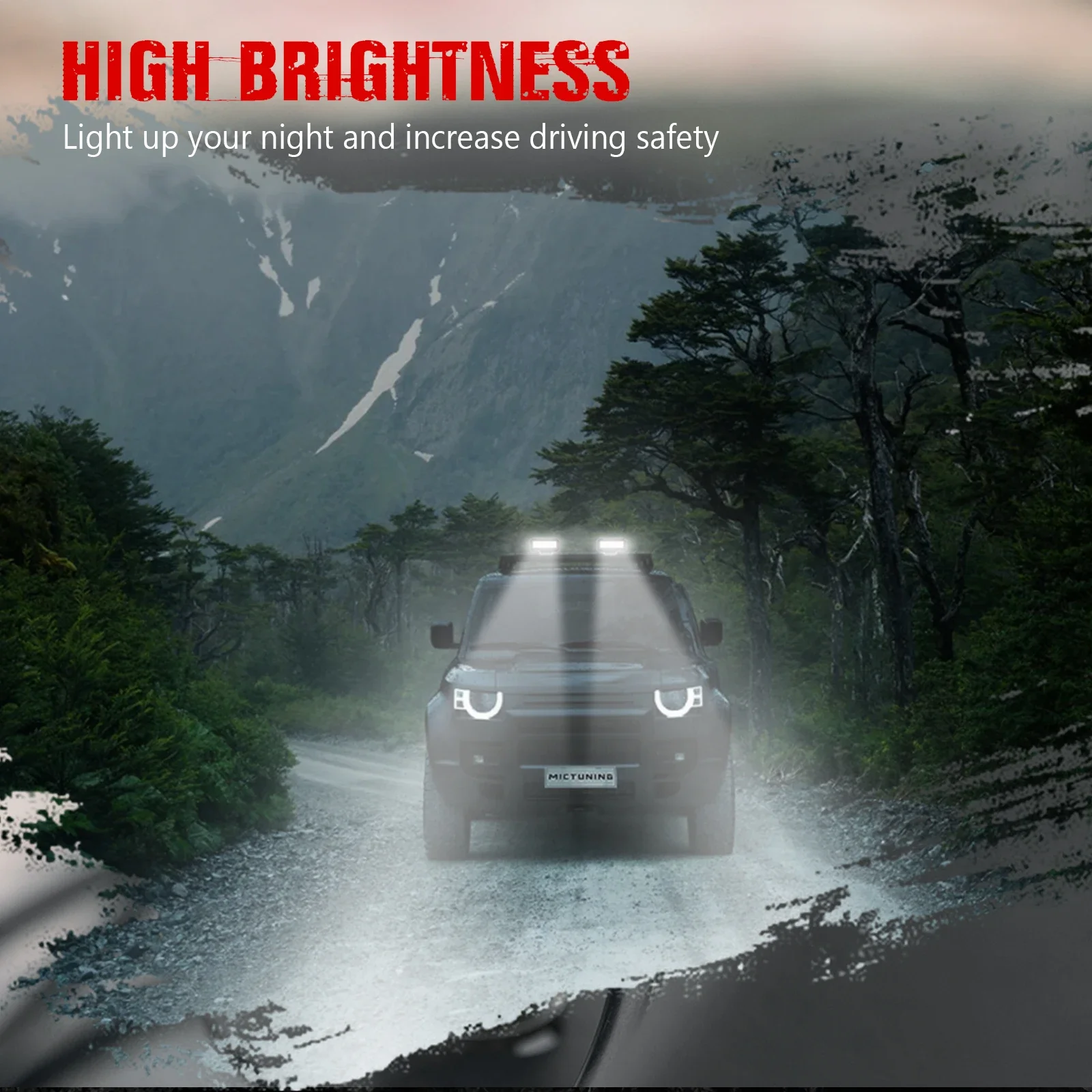 2 pces moldura-menos 40w led retangular luz de trabalho à prova dwaterproof água lâmpadas de nevoeiro luzes de ponto de condução com suportes para luzes de trabalho offroad