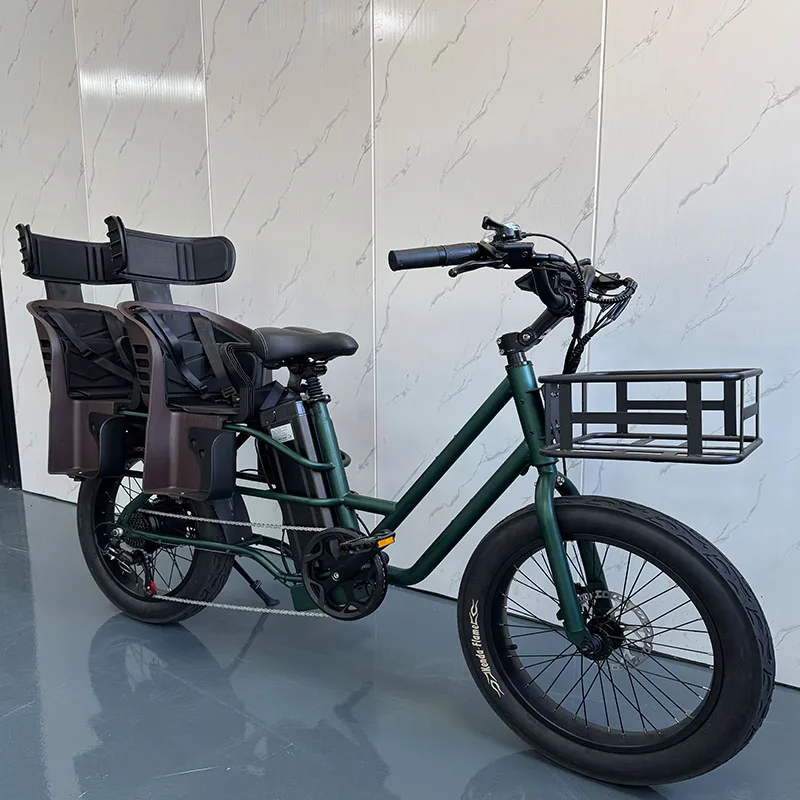 

Factory Price 500W 48V 20.8ah Family Kid Long Range Food Delivery Multi-function Fat Tire 2 Wheel Cargo Bike