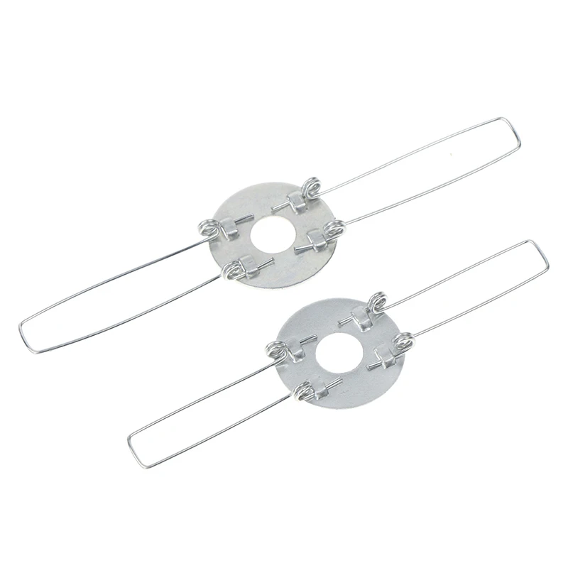 Clipe de mola galvanizado, fivela para fixação de estilhaços de abajur, DIY para lâmpadas pandentes, 2 garfos, 10pcs