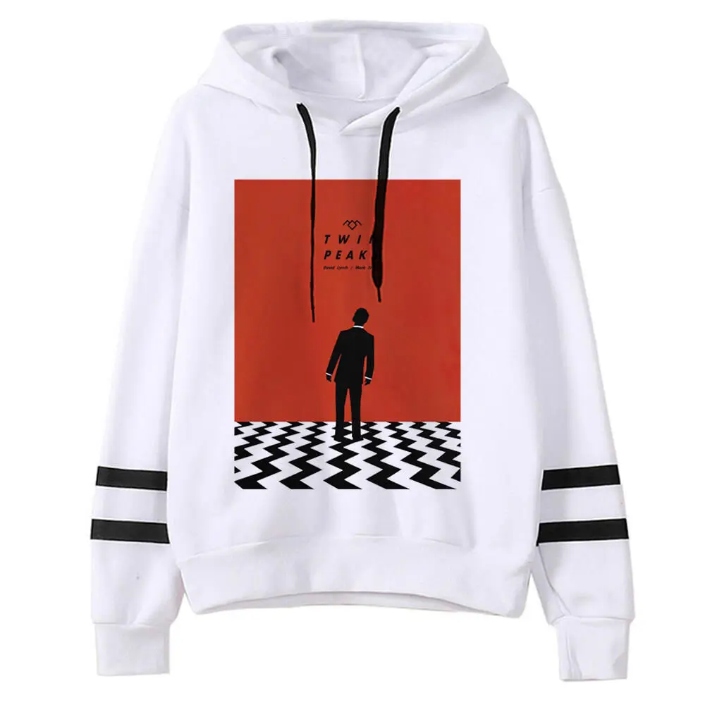 Twin Peaks hoodie casual wear Y2K anime sweater pattern funny youthful women hoddie elegant designer manga winter
