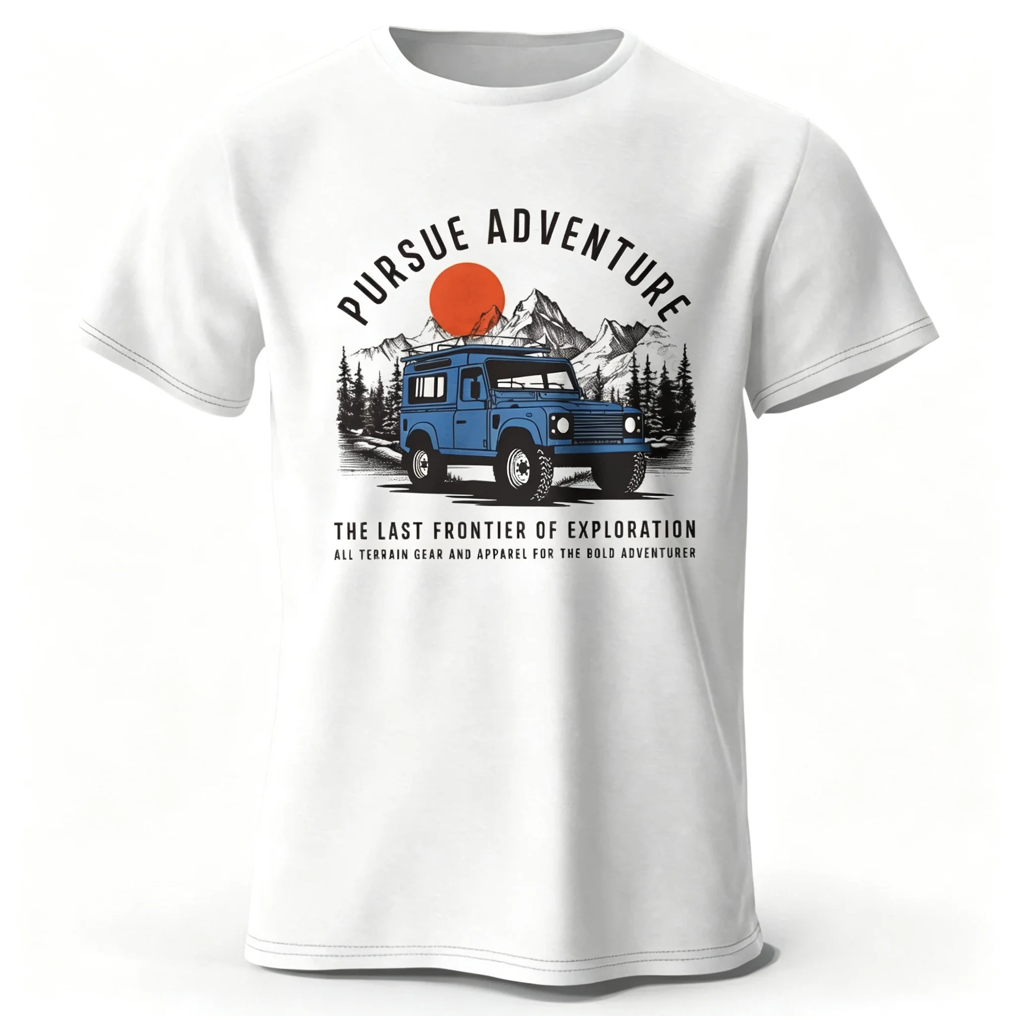 2026 Wilderness Camping Off Road Vehicle Graphic T-Shirt Kids Adults Mountain Sunset Outdoor Explore Crew Neck Short Sleeve Tee
