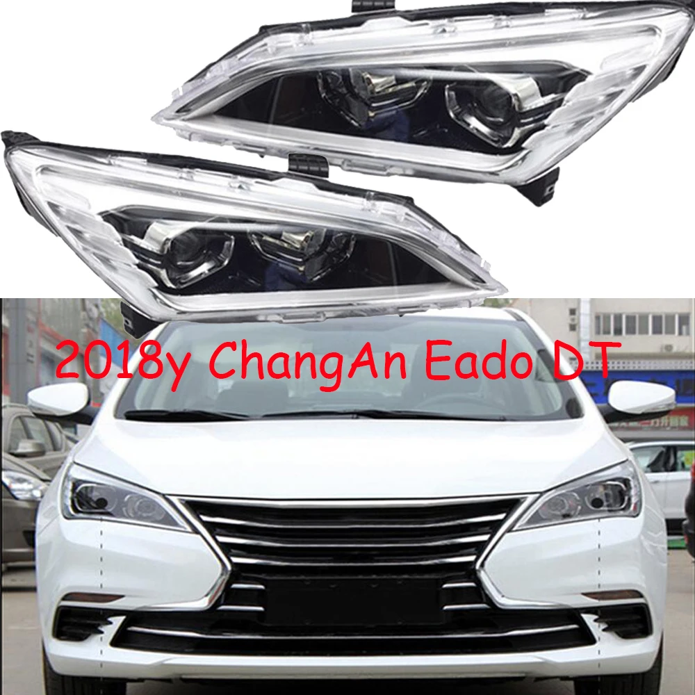 

1pcs car bumper CHANG AN headlamp for ChangAn Eado DT headlight 2018y car accessories head lamp ChangAn Eado DT fog lamp