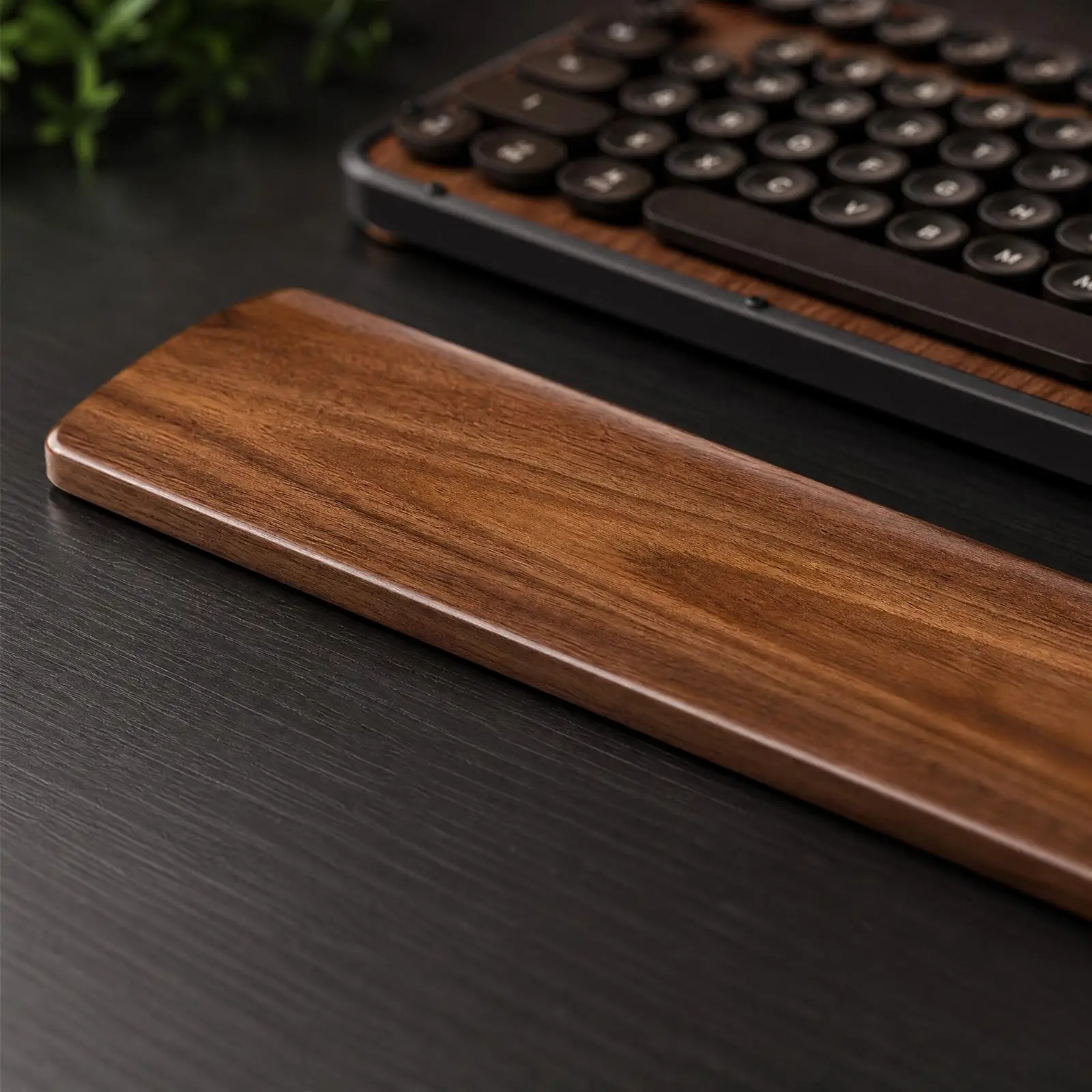 Handcrafted Wood Keyboard Wrist Rest Ergonomic Non Slip Support for Laptop PC Typing Work