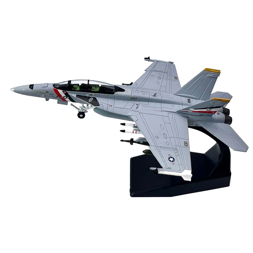 1/100 Scale US F18 F/A-18F Super Hornet VFA-2 Fighter Jet Airplane Aircraft Metal Military Plane Toy Model Collection Gift