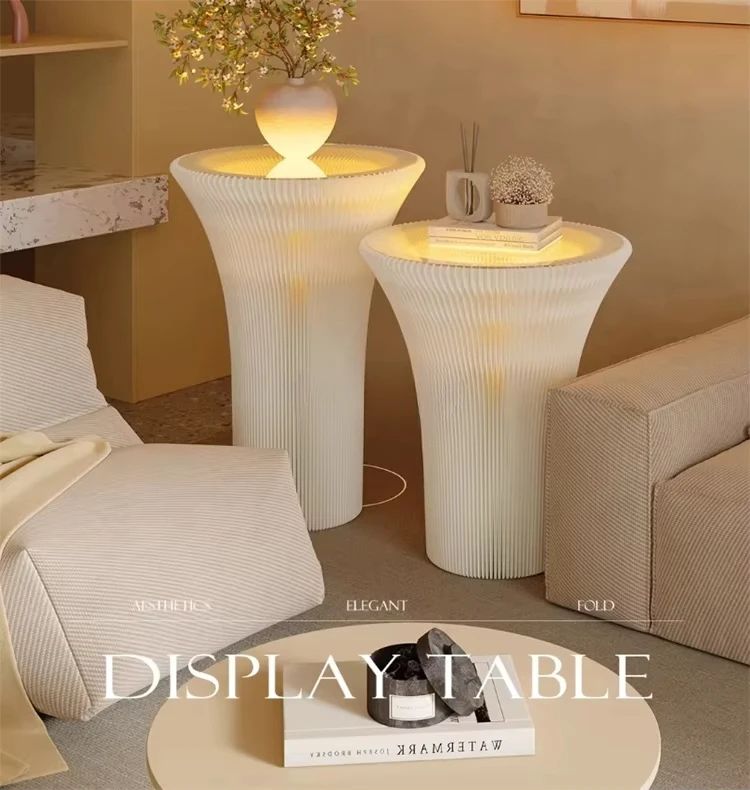 * Beauty New Exhibition Product Display Stand Mirrored Display Table Paper Beauty Salon Sample Display Cabinet