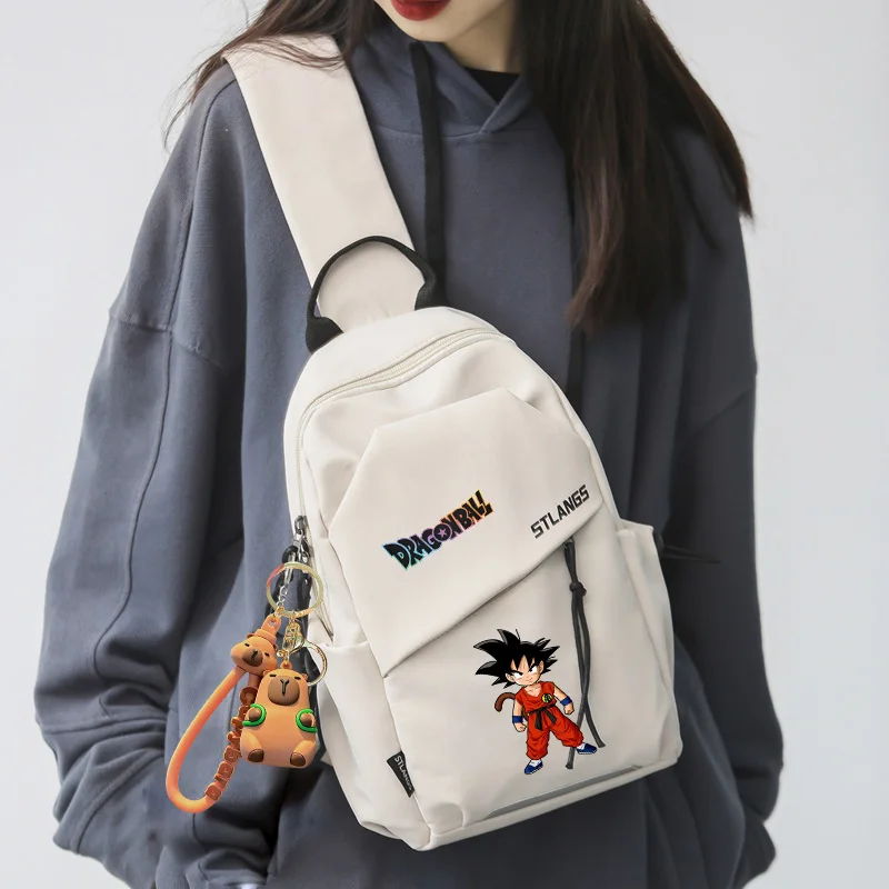 

Dragon Ball Z Goku Anime Crossbody Bag Unisex Canvas Chest Bag for Phone Tablet Students Cosplay Accessories