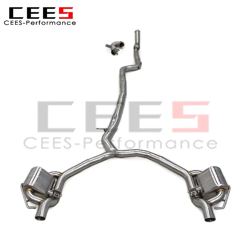 CEES Valved Muffler Catback Exhaust Downpipe Pipes for Mercedes-Benz AMG GT43 3.0T 2019-2023 Stainless Steel 304 Exhaust Pipe