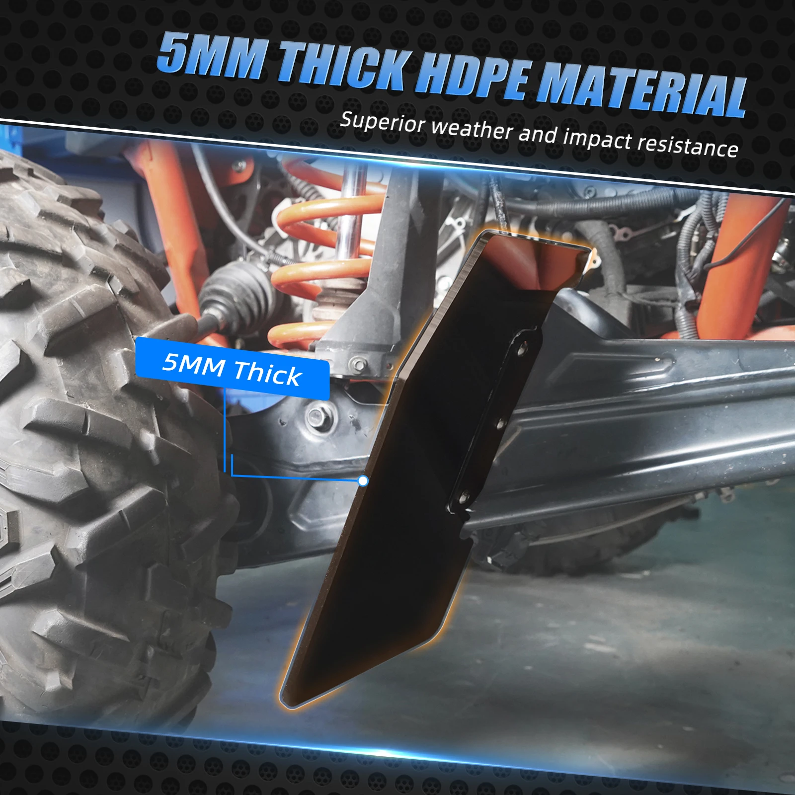 For Maverick X3 Mud Guard Baffle For Can-Am Maverick X3 Rear Wheel Rock Deflector Kit UTV Accessories 72