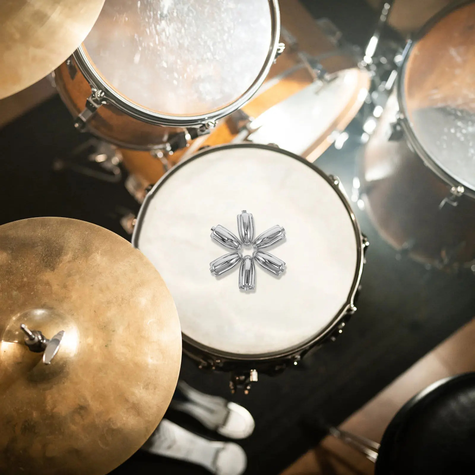 

6 шт. электролитически оцинкованных металлических зажимов для малых барабанов, запасные части для крепления барабанной установки - универсальные для барабанов