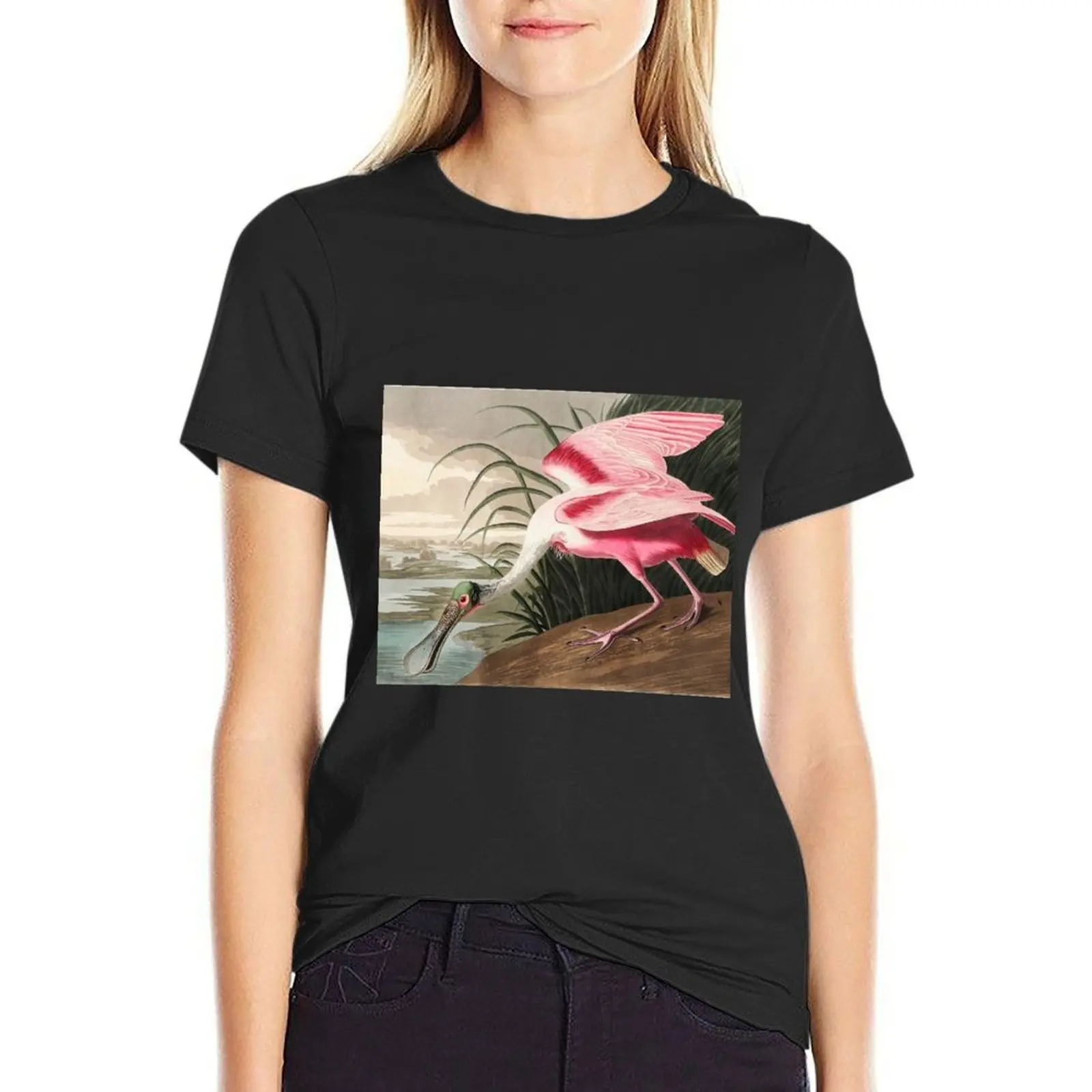 Spoonbill Bird T-Shirt Aesthetic clothing Female clothing t-shirt dress for Women plus size