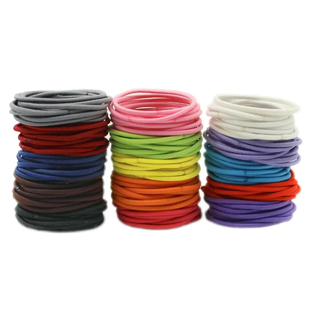 

200 Pcs Elastic Hair Ties Women Girl Ponytail Holders Stretch Rings Accessories Different Colors Safe Durable Everyday Gift