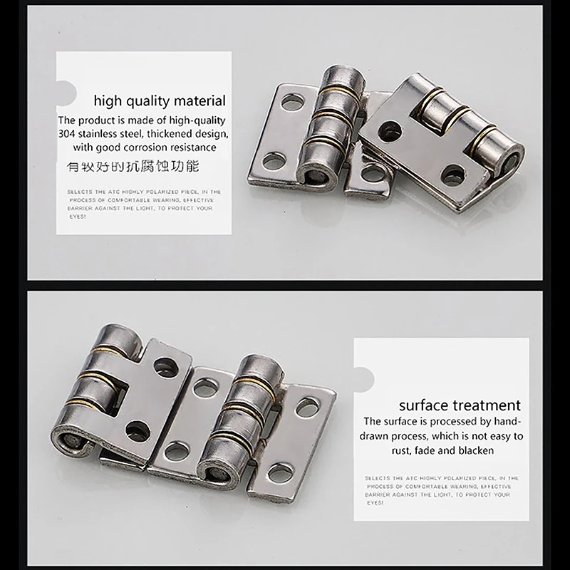 For Aluminum Doors Bathroom Door Thickened 304 Stainless Steel Mini Hinge Wooden Jewelry Box Cabinet Door Hinges..