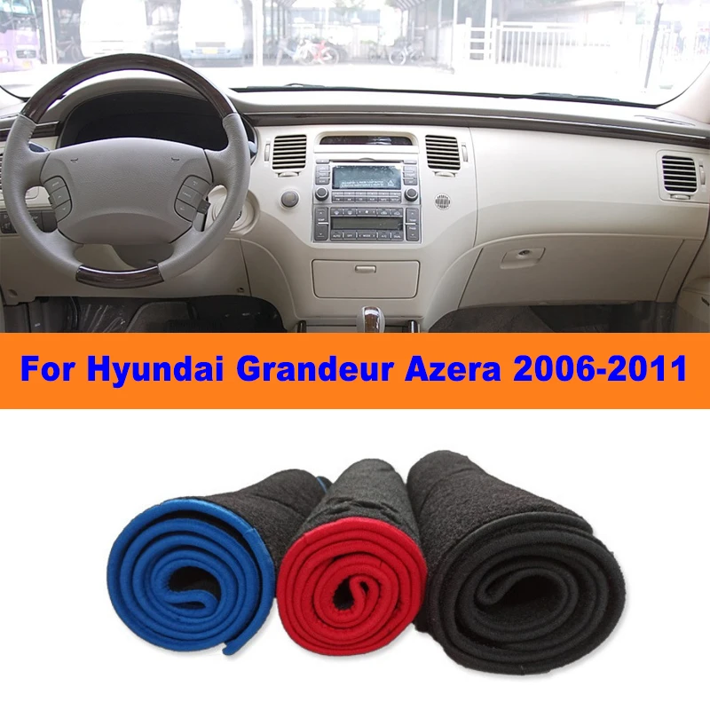 

Anti-Glare Dashboard Cover Dash Mat Non-Slip Sun Shade Pad Interior Protector For Hyundai Grandeur Azera 2006-2011 Car Accessory
