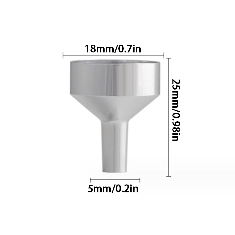 스테인레스 스틸 미니 깔때기, 오일 주입 액체 깔때기, 향수 분배 병, 주방 액세서리용 리필 깔때기, 1PC