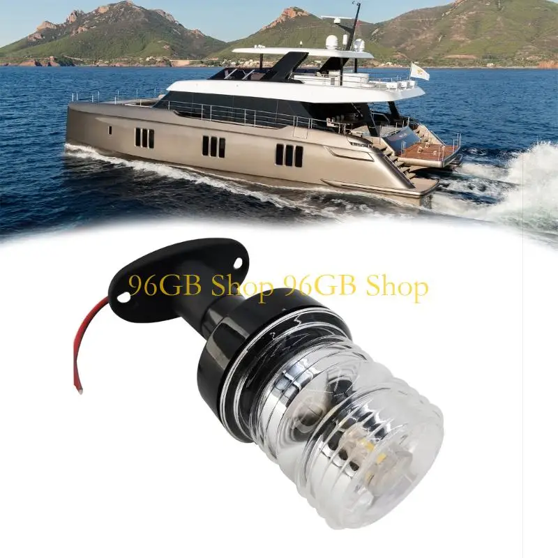 96GB All Round LED Boat Mast Light 54mm By 128mm Energy Efficient White Navigation Lamp Plastic Construction