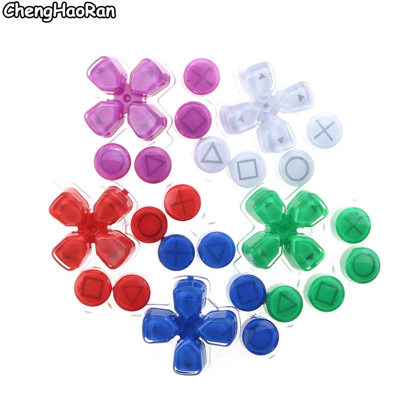 Chenghaoran 12 Kleuren Vervanging Plastic Kristallen Knoppen Abxy D Pad Driectie Sleutel Kit Voor Ps5 Controller Reparatie Onderdelen