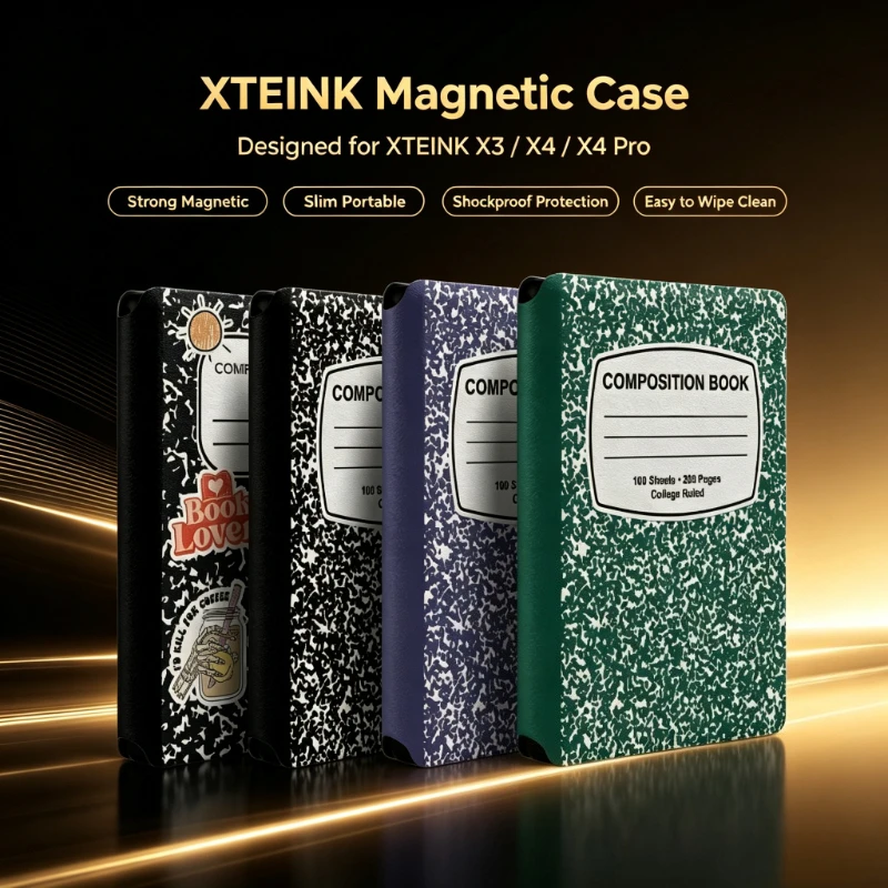 XTEINK X4Pro Reader E-book Case Magnetic Protective Case X3 X4 E-Book Reader Anti-fall Protective Shell DIY Custom Shell Gifts