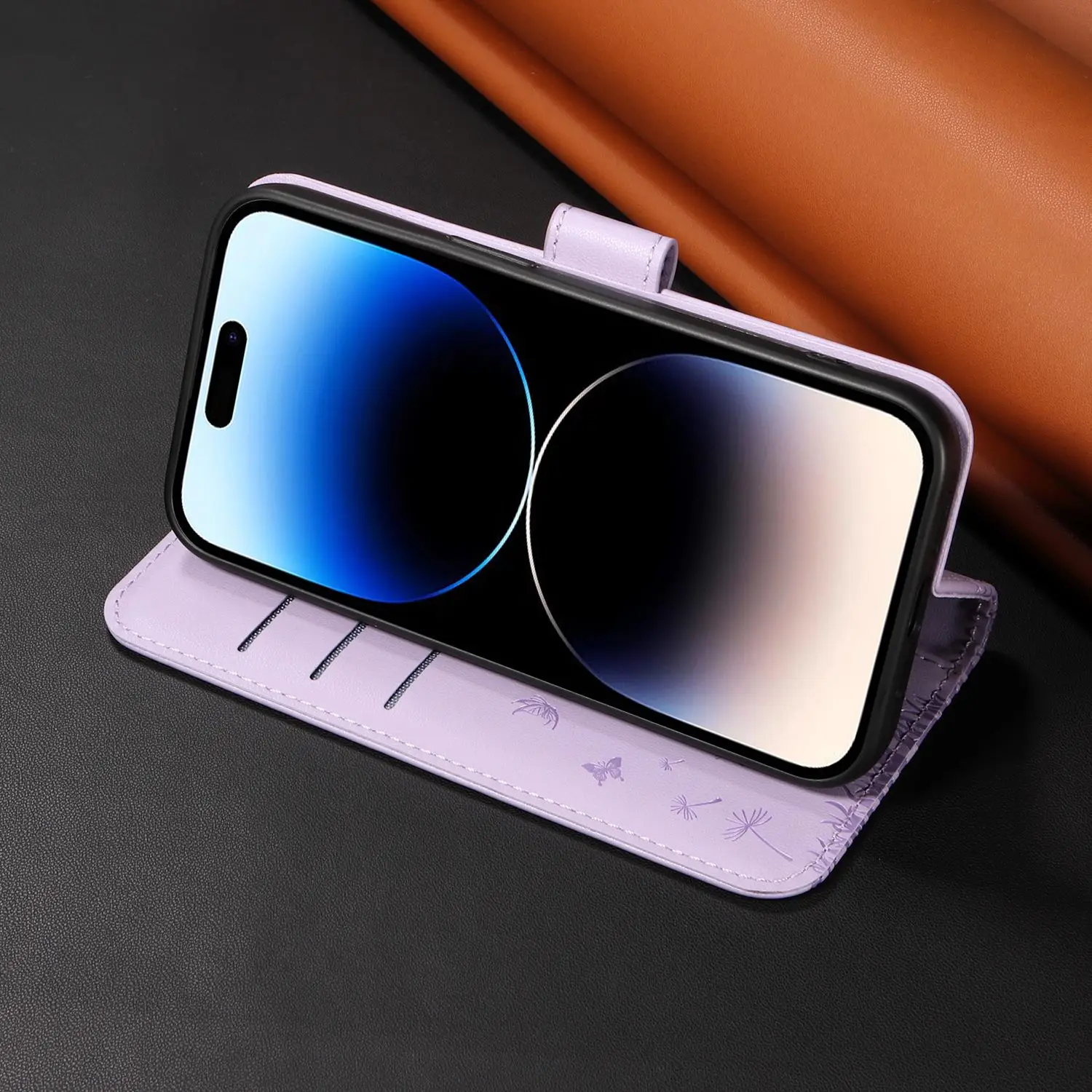 محفظة مغناطيسية بفتحة للبطاقات مسنده حافظة جلدية لهاتف OPPO Realme 14 Pro Plus 14T 14X 13 12 11X 10 9 9i 8 8i 4G 5G