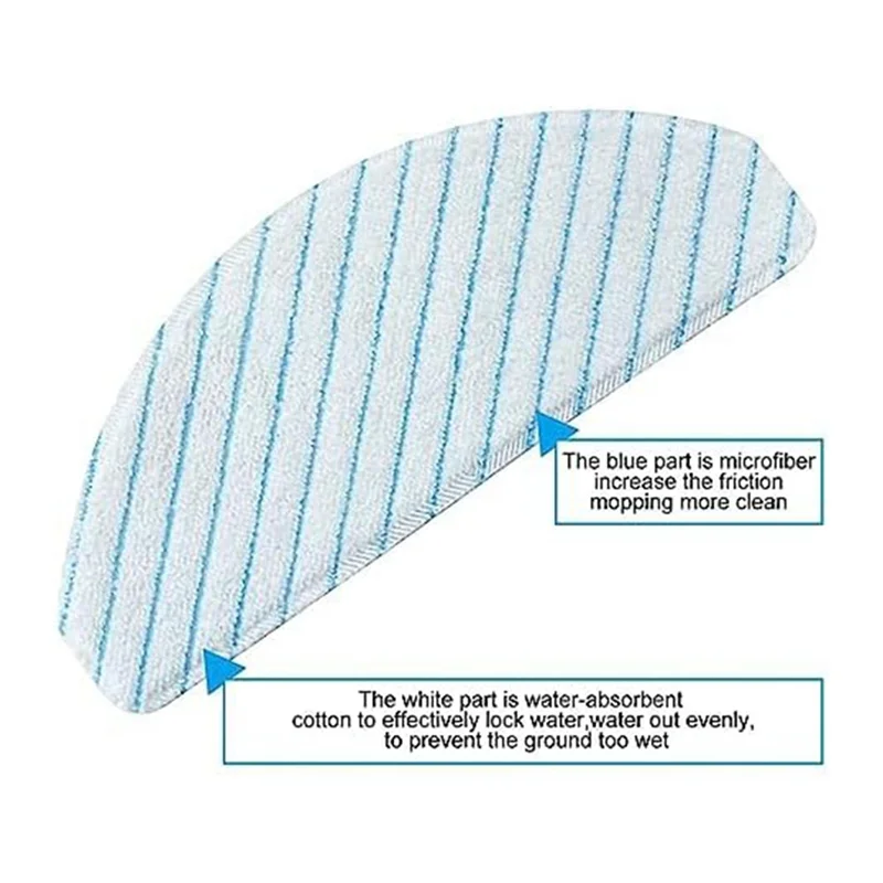 10PCS Wiping Mop Cloth Pads for ECOVACS DEEBOT OZMO T10/T10 Plus Robot Vacuum Cleaner Accessories Replacement Parts