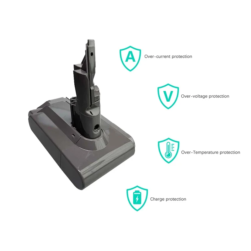Battery 21.6V 4800mAh/6800mAh Li-lon Rechargeable Battery for Dyson V7 Battery Vacuum Cleaner Replacement