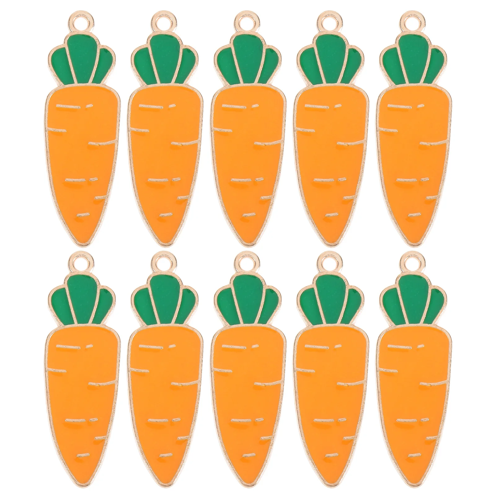 

10Pcs Carrot DIY Jewelry Pendants for Necklace Bracelet Earrings Lightweight Alloy Charms Accessories Jewelry Charms