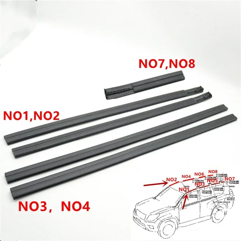 For Toyota Land Cruiser Prado LC150 FJ150 Car Roof Moulding Windshield Rubber Seal Strip For Lexus GX460 GX400 URJ150 2010-2020