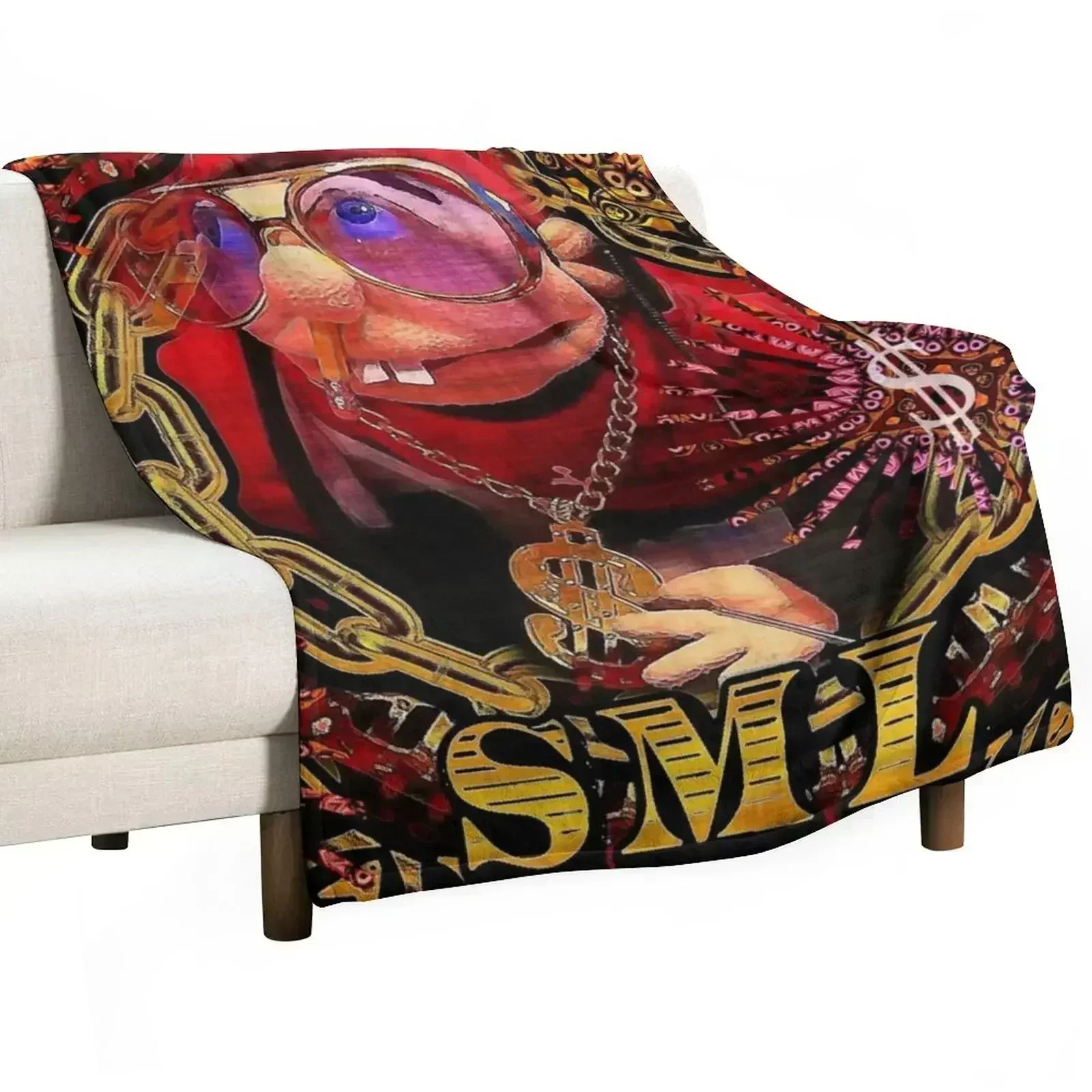 SML JEFFY RAPPER v3 Throw Blanket Loose Beautifuls Plush Decorative Sofas Multi-Purpose Kid'S Blankets
