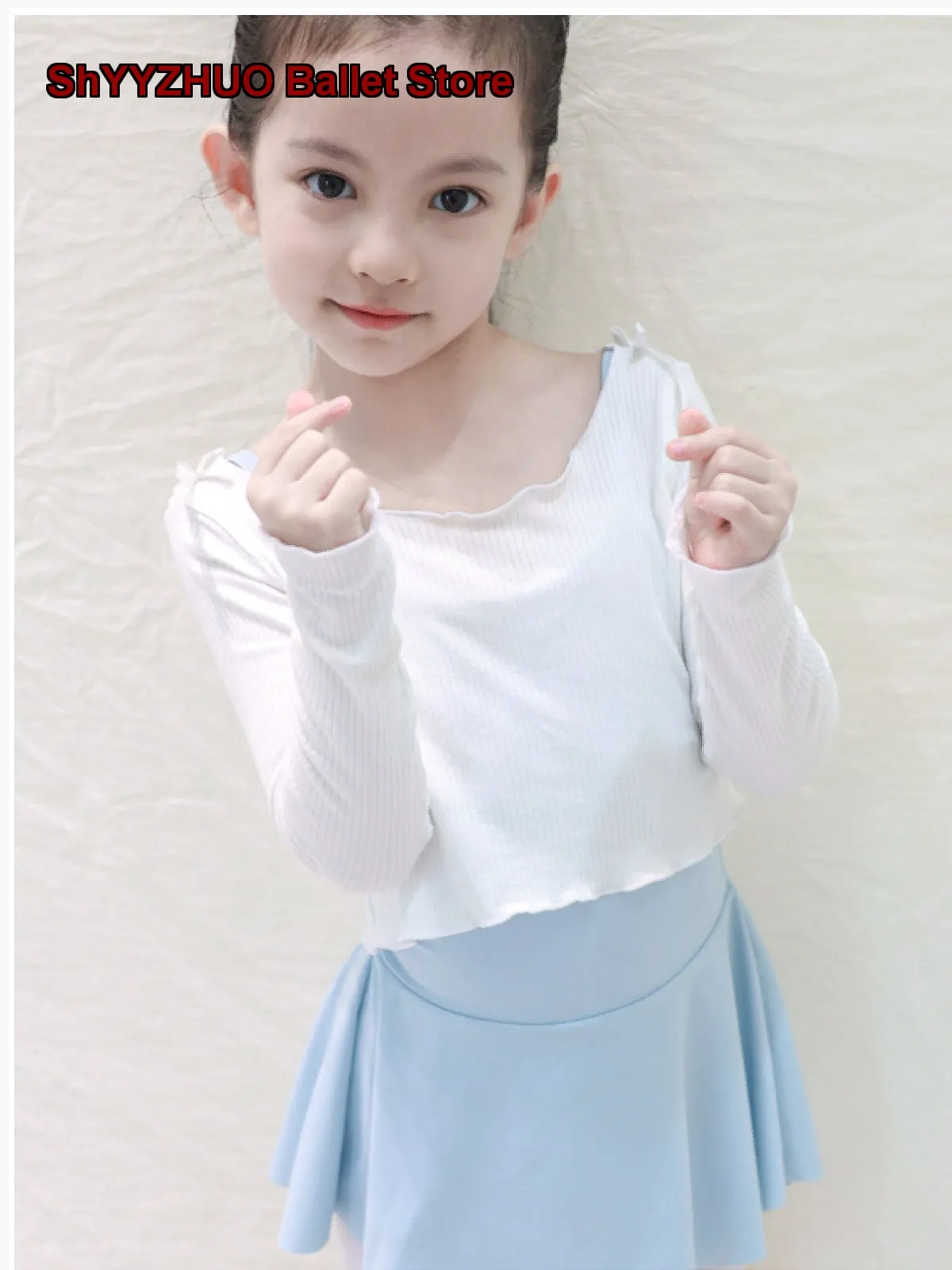 子供用女の子ケープオーバーヘッドトップ長袖ダンスジャケット秋の体操活動用アウターウェア長袖キッズ