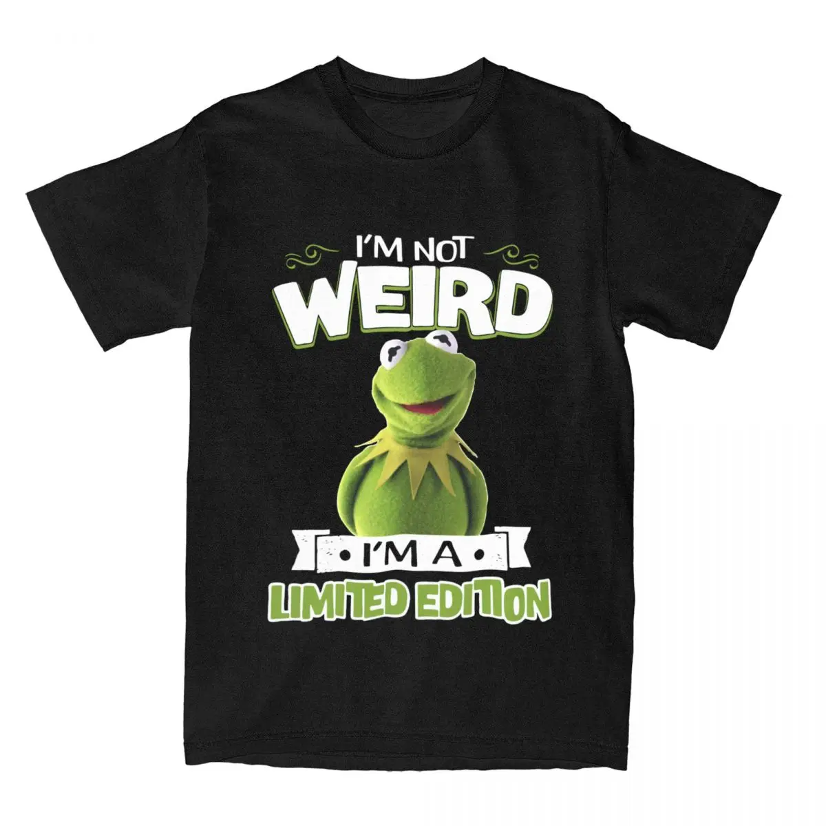 Muppet Kermit Frog I\'m Not Weird I\'m A Limited Edition T-Shirt Men O Neck Cotton T Shirts Short Sleeve Tees Plus Size Clothing