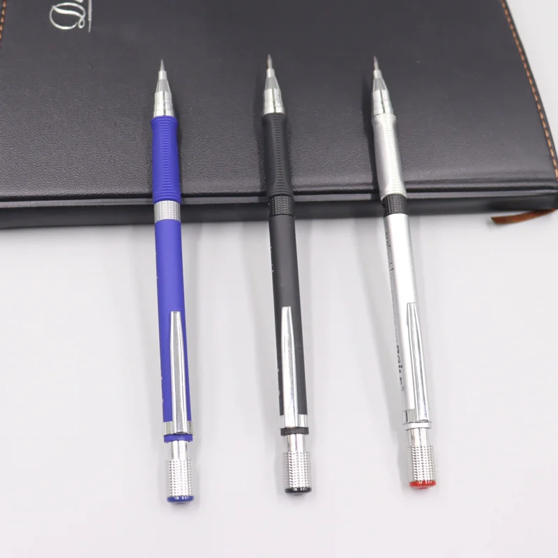 2.0 Mechanical Pencils Non-Slip For Paint Write Black Color 2mm Mine 2B Leads Art Pen Replaceable Refill Student School