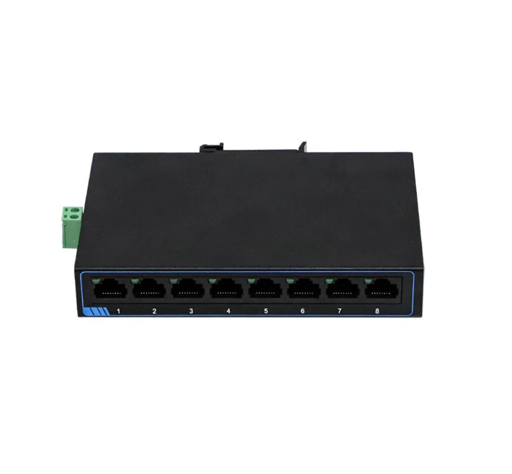 SF1008 8-port 100M Ethernet Switch of Phoenix type connector with Dual Powering Method