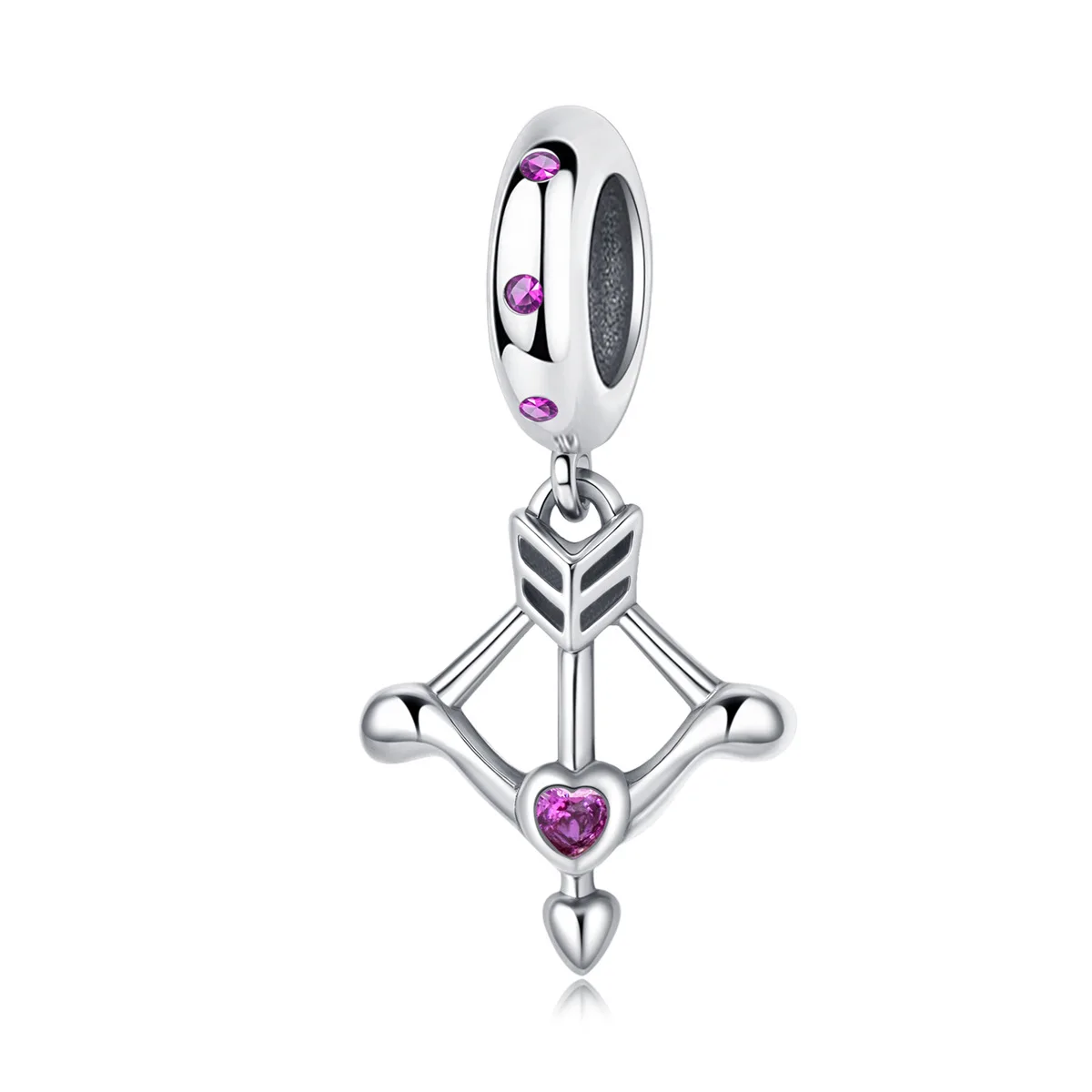 

PANQDIY925 Sterling Silver Necklace Cupid Arrow Pendant String Decoration Suitable for Original Bracelet DIY jewelry Gift