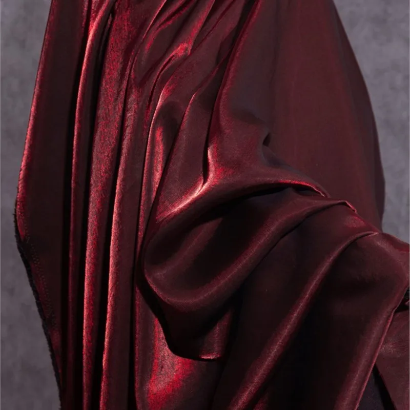 Glaze Silk Satin Gradient Fabric Hanfu Horse-Face Skirt Pants Wedding Dress Skin-Friendly Breathable Bright Glossy