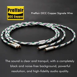 Pair Preffair OCC Copper hifi Audio Cable RCA to RCA Analog Interconnects Cable Hi-End Performance Signal RCA Wire