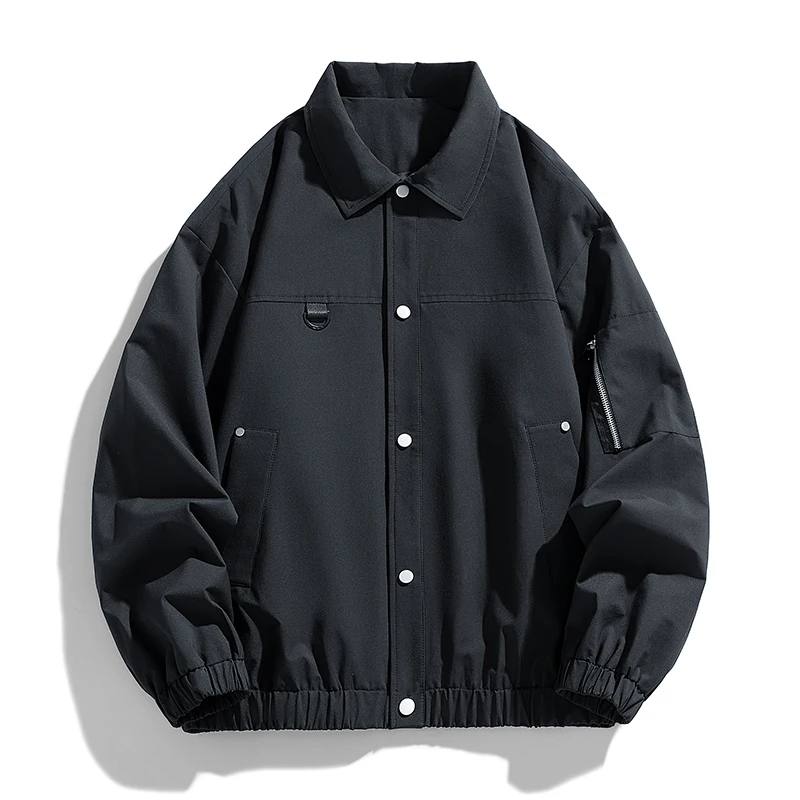 New Young Spring Autumn And Winter Versatile Baseball Collar Jacket Men Loose And Casual Korean Edition Fashion Thin Coat