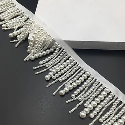 Handmade Beaded Tassel Lace Trim Ethnic Clothing Accessories Pendant Bubble Pearl Beaded Lace For Diy Curtain Braid And Sew
