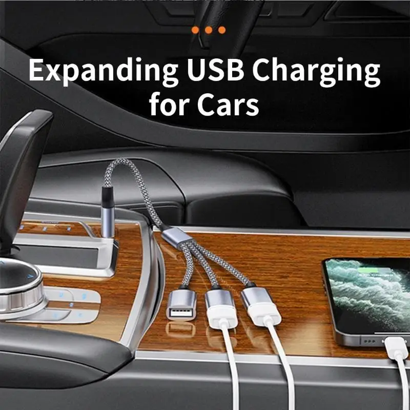 

J78A Type C Splitter Cable,Type C Male to 3 USB2.0 Female Extension Cord ,USB C Port Hubs Data Power Split Adapter