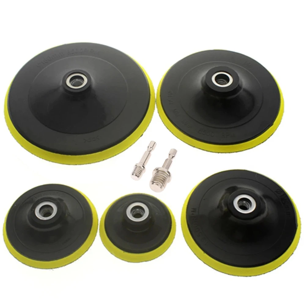 3-7 Inch Grinder Polishing Disc Self-adhesive Backing Pad Polishing Plate With 10/14mm Thread Adapter 80mm-180mm Power Tool Part