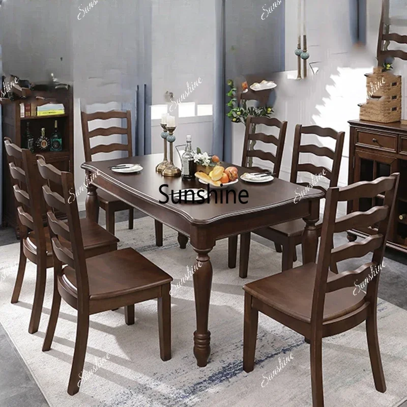 Wooden Unique Dining Table Waterproof Oilproof Nordic Side Chairs Tables Small Modern Space Saving Mesas De Comedor Furniture T*