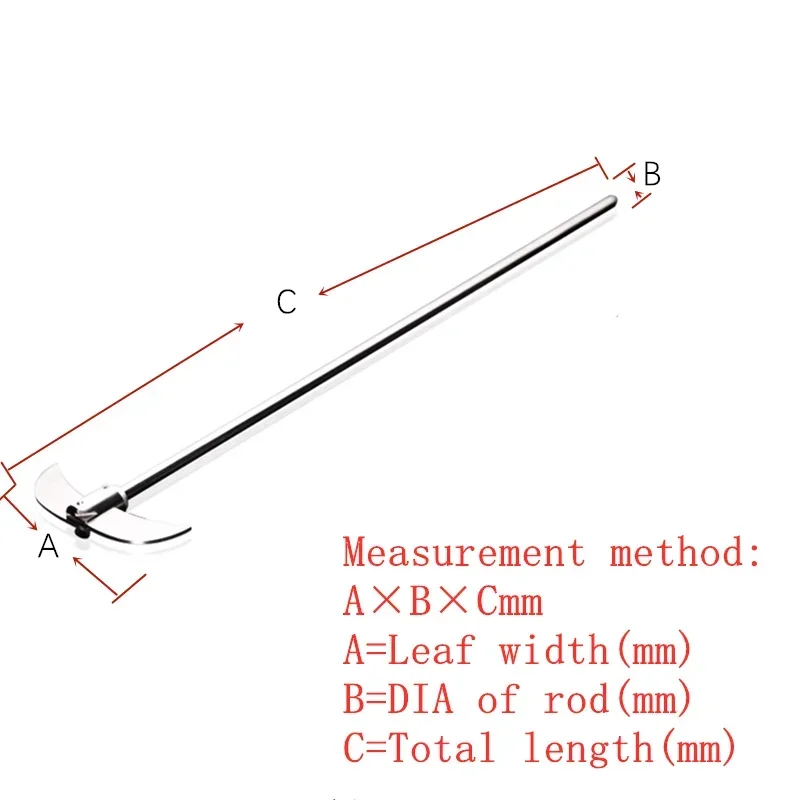 1 szt. Ze stali nierdzewnej dwuskrzydłowe składane półksiężycowe śmigło krzywe łopatka nadające się do kolba szklana, używane w laboratorium narzędzia do mieszania