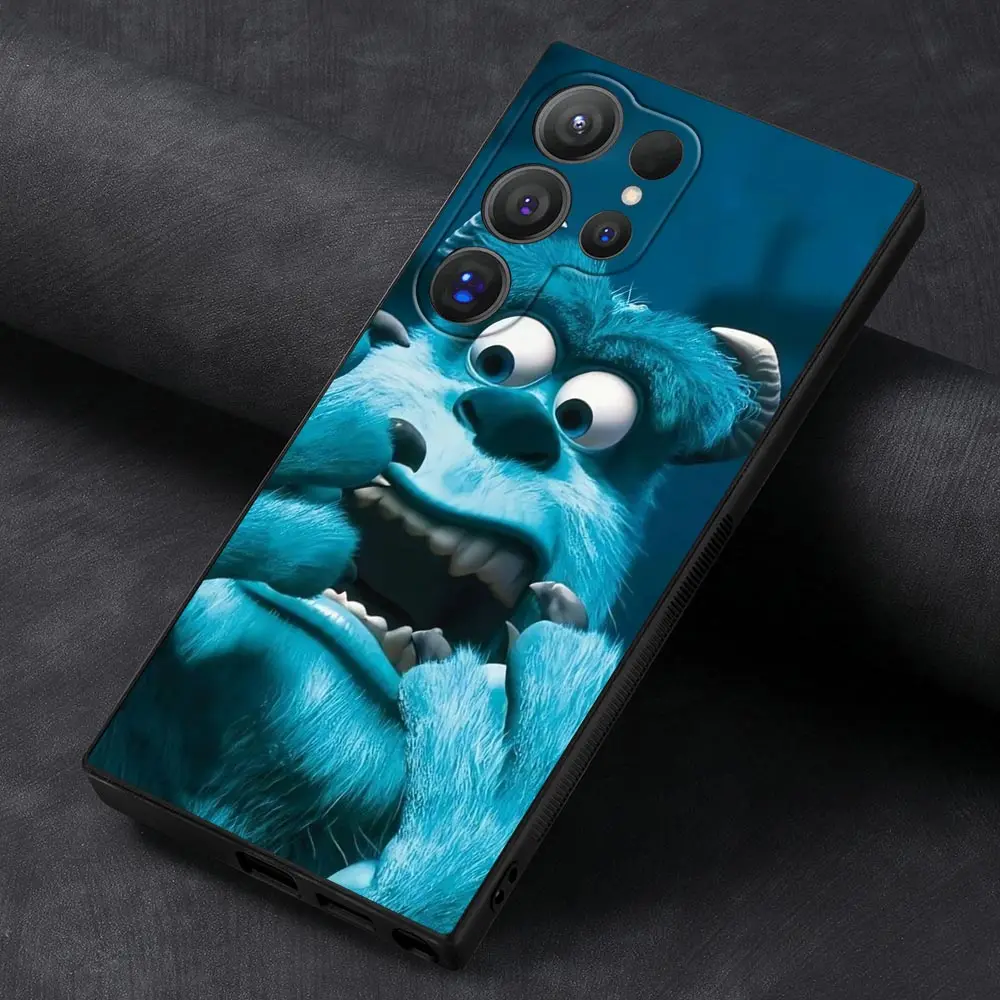 Coque de téléphone Disney Monsters Inc, coque souple noire, coque amusante, Samsung Galaxy S24Ultra, S23, S21, S20 Fe, S10, S25, S22 Plus, S24 Ultra, 5G