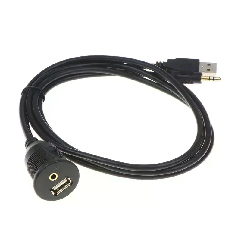 Picture 4: Flush Mount Panel Extension Cable Male To Female Dashboard Waterproof For Car Motorcycle