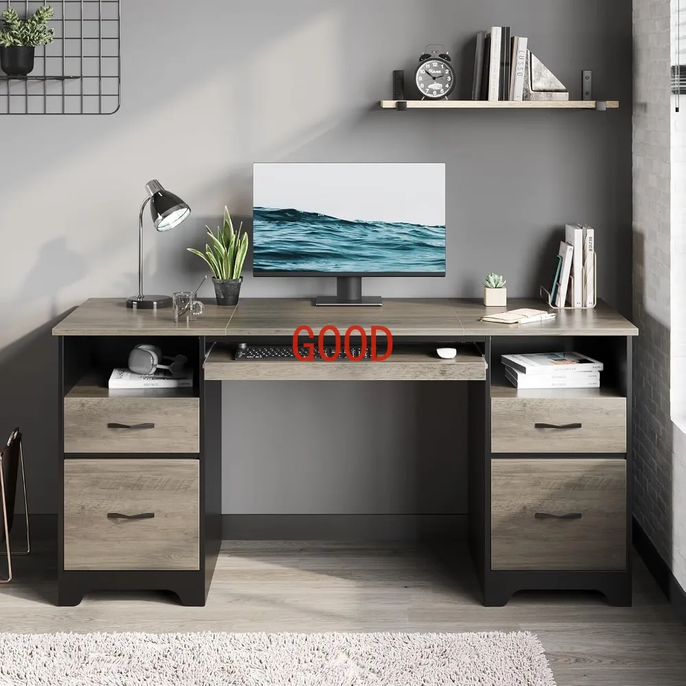 

Office Desk Crafted with 2 robust pedestals, this modern desk can comfortably support up to 200 lbs on the desktop Office Desk