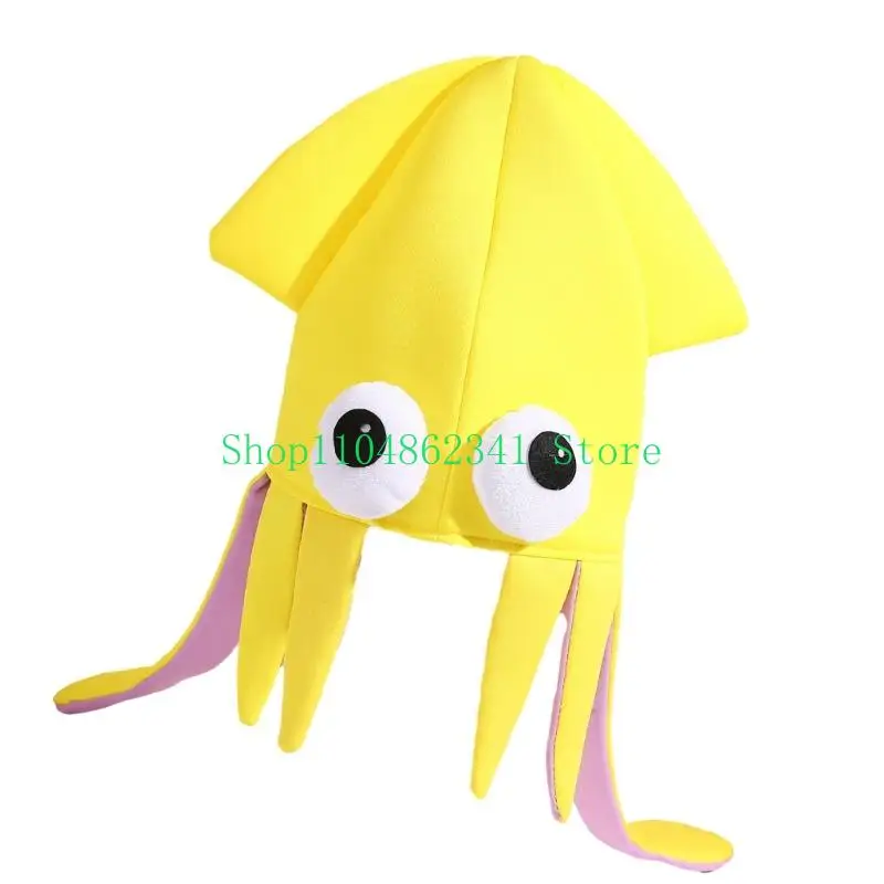 5ASD Chooteal Cartoon Devilfish Hat Kids Play Party Accessory suave transpirable tela