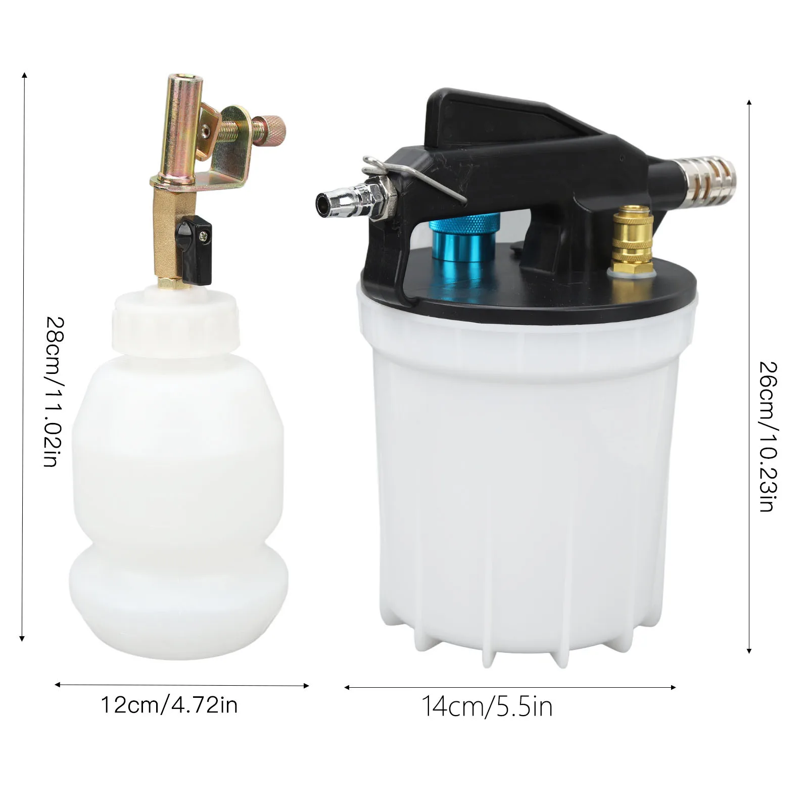 Pneumatic Fluid Extractor Tool High Efficiency 40in Hose Air Brake Bleeder Kit 2cfm with 2L Vacuum Brake Extractor for Vehicles - view 6