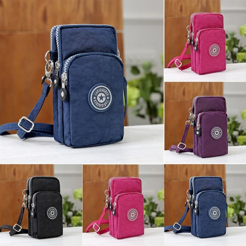 Nieuwe Sport Portemonnee Telefoon Tas Voor Mobiele Schoudertas Pouch Case Riem Handtas Purse Coin Wallet Retro Sleutelhouder Kleine geld Zakken