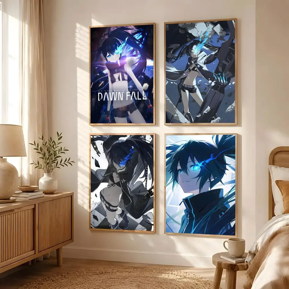 Anime Black Rock Shooter Poster Poster All-match HD Waterproof Self-Adhesive Wall Art Sticker For Home Bedroom