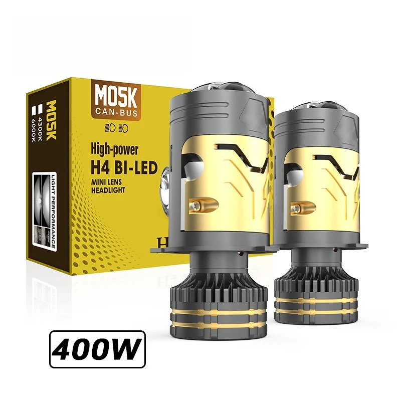 

New Dual Laser 220W LED Headlight H4 Bi-Beam Fisheye Lens Hi-Lo Beam Ultra Bright Penetration Car Accessories Upgrade