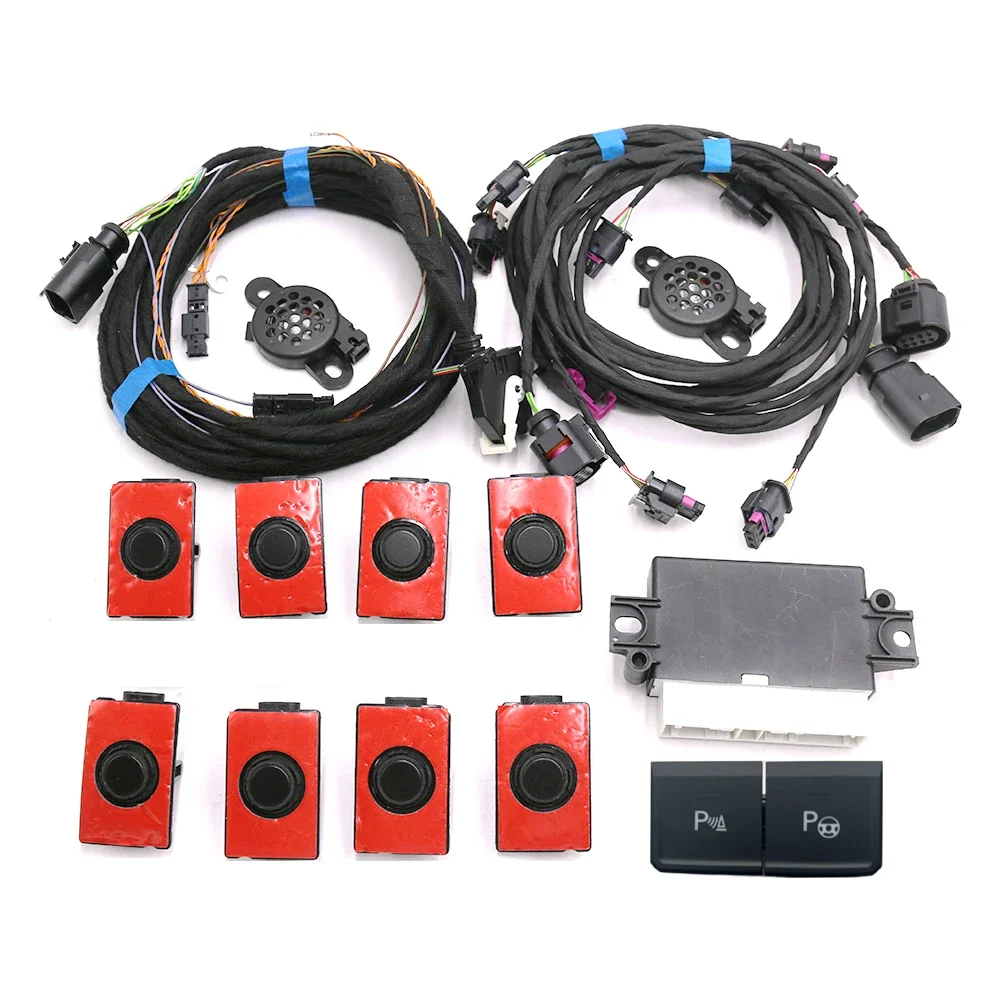 PDC Parking Sensor For VW T5 Bus / Multivan / Transporter – Front & Rear In Murano Red LC3X