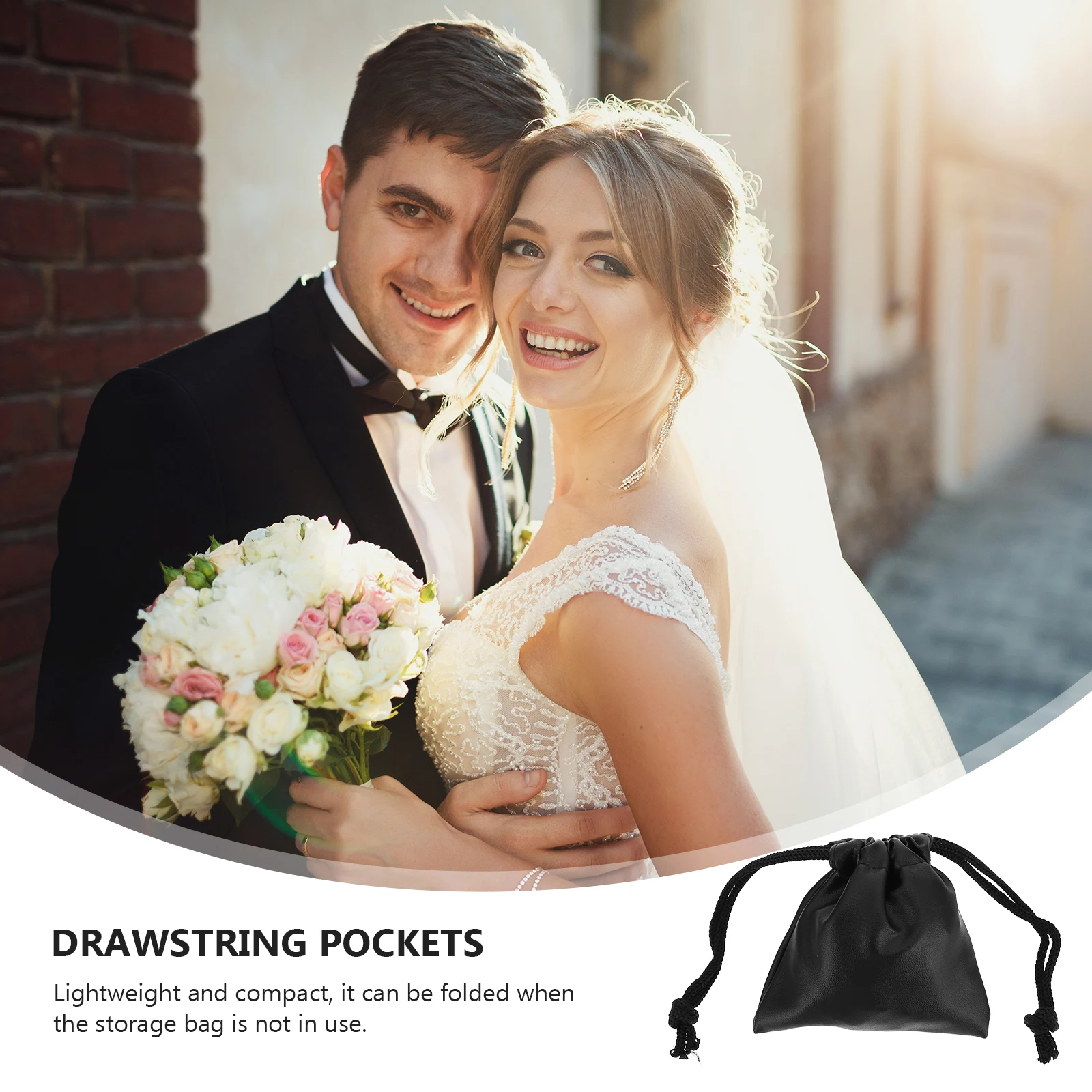 

6 Pcs Storage Bag Waterproof Drawstring Jewelry Pouch Pocket Package Bags Pouches for Organizing Portable